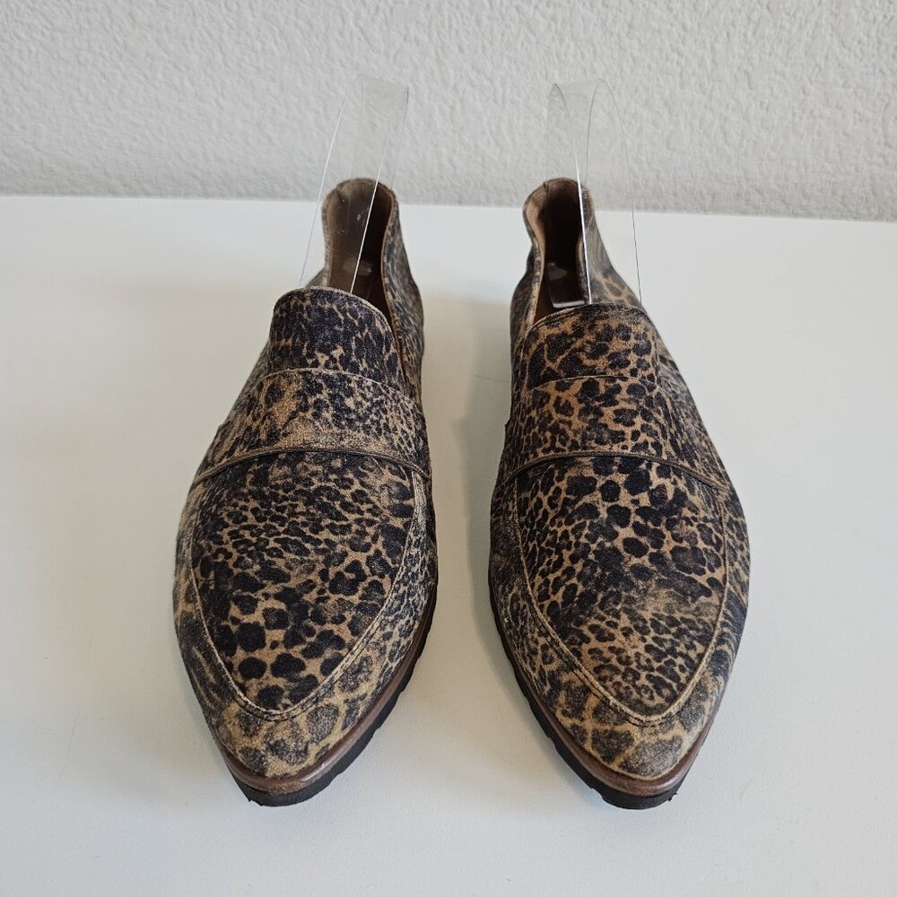 Paul Green Dara Loafer Safari Tan Flat Penny Loafer Leather Leopard Cheetah 6.5 - Picture 4 of 11